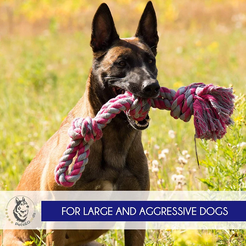 Dog Toys for Aggressive Chewers - 1 Nearly Indestructible Dog Toy - Large Dog Toys - Durable Heavy Duty Dog Toys - Dog Chew Toys - Rope Dog Toy - Tug of War Dog Toy for Large Breed - Tough Dog Toys