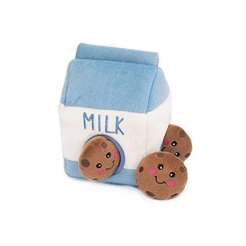 ZippyPaws Alimentos Buddies Burrow, interactivo Squeaky Ocultar y buscar peluche perro juguete
