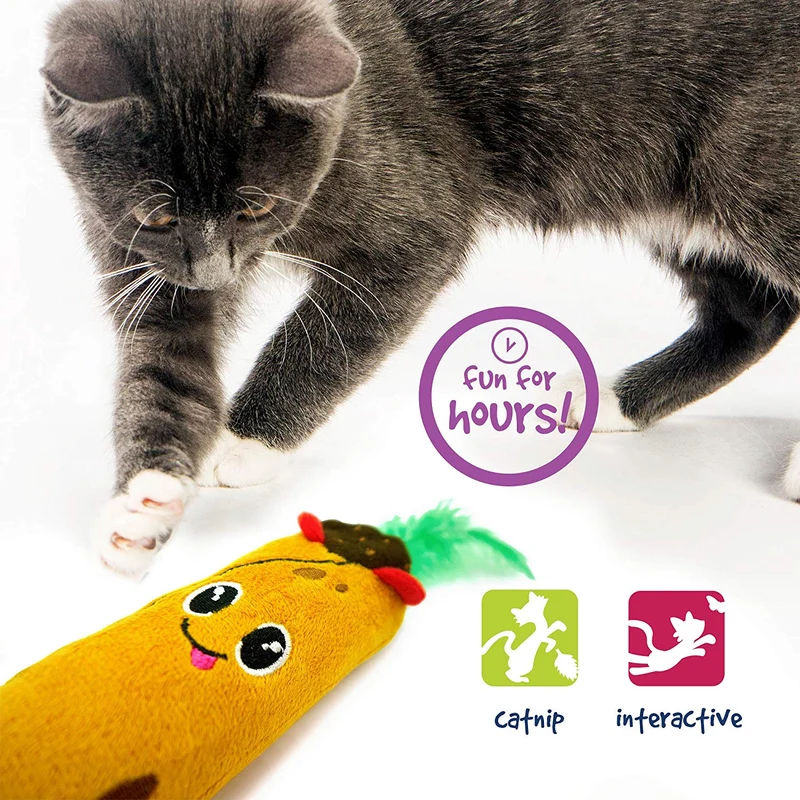 Pet Craft Supply Funny Enticing Crinkle Pouncing Cuddling Chasing Catnip & Silvervine Juguetes interactivos de alivio del aburrimiento para gatos