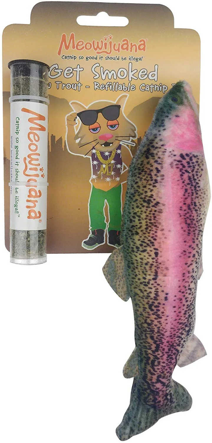 Meowijuana - Juguete para peces de gato rellenable