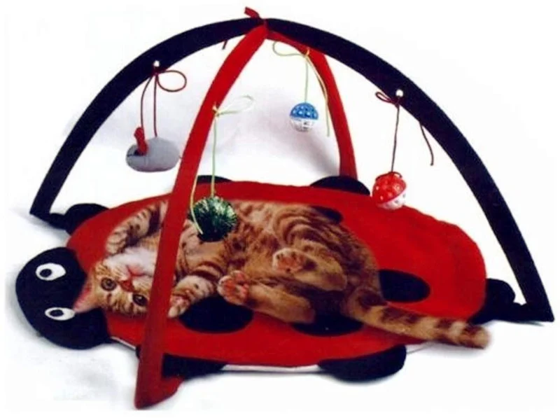 Centro de actividad para gatos Petty Love House con bolas de juguete, ratones colgantes y mucho más, para que ayudes a los gatos a hacer ejercicio y mantenerse activos, el mejor de los juguetes para gatos en Amazon