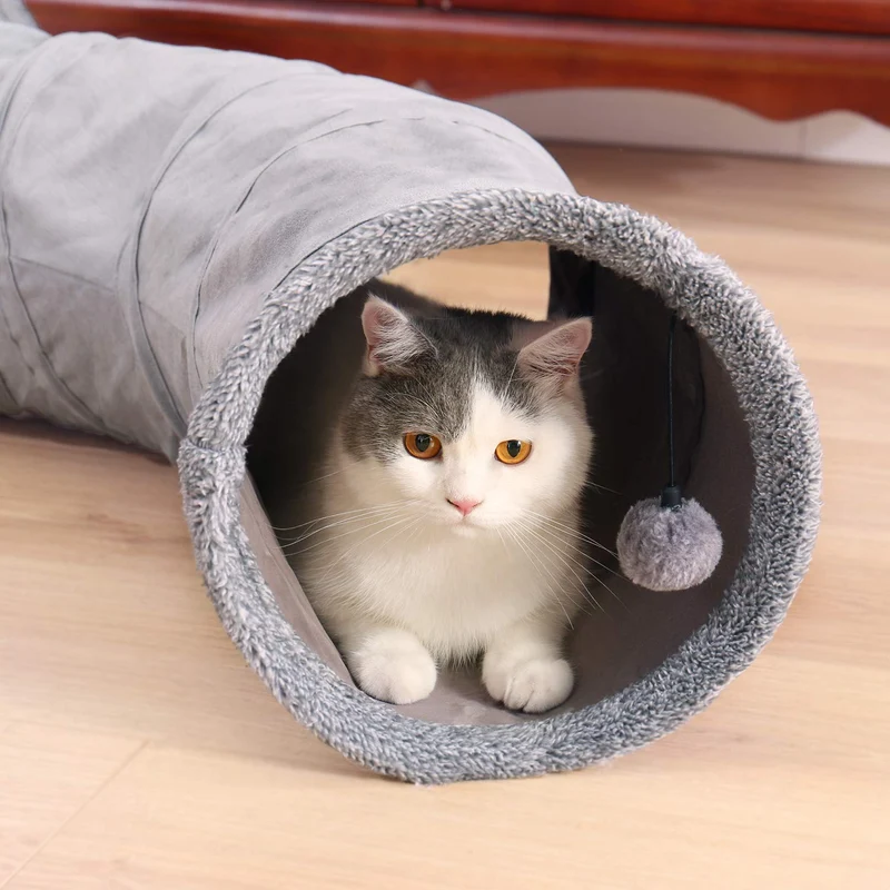 PAWZ - Túnel plegable para gato en forma de S (10.5 in de diámetro)