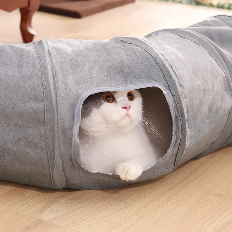 PAWZ - Túnel plegable para gato en forma de S (10.5 in de diámetro)