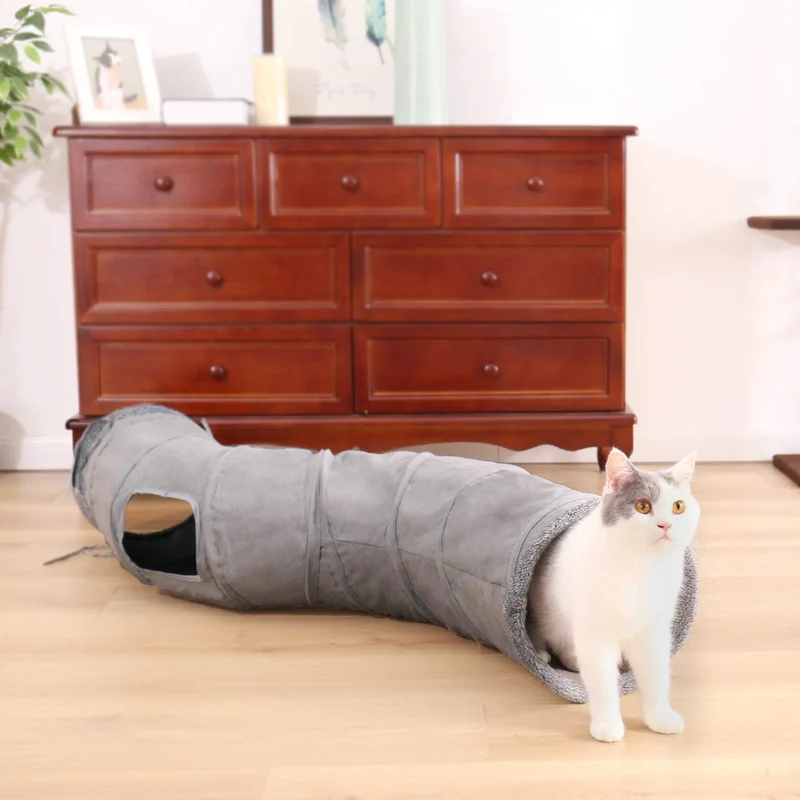 PAWZ - Túnel plegable para gato en forma de S (10.5 in de diámetro)