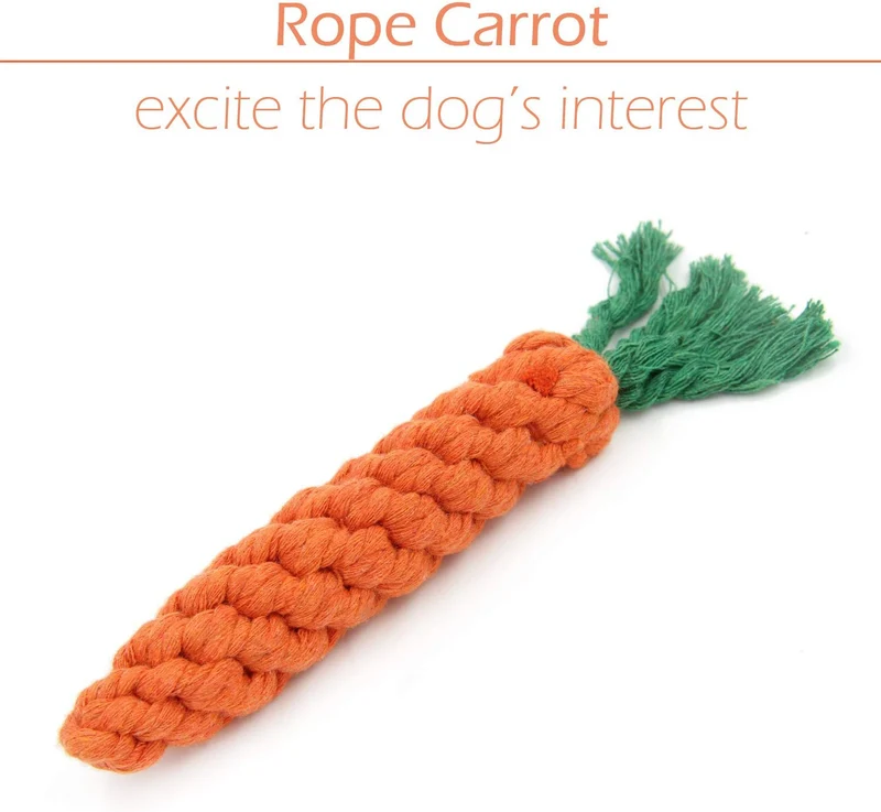 Conjunto de juguetes para perro pequeño, paquete de 6, balón, cuerda y juguetes para masticar para cachorro