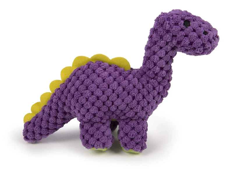GoDog Dinos Bruto con tecnología de protección para masticar juguete para perro, Mini, morado