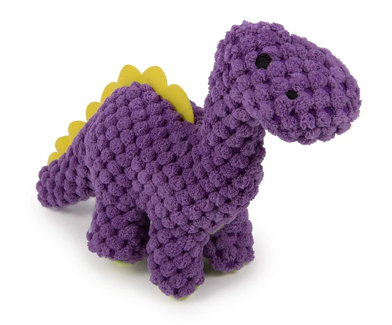 GoDog Dinos Bruto con tecnología de protección para masticar juguete para perro, Mini, morado