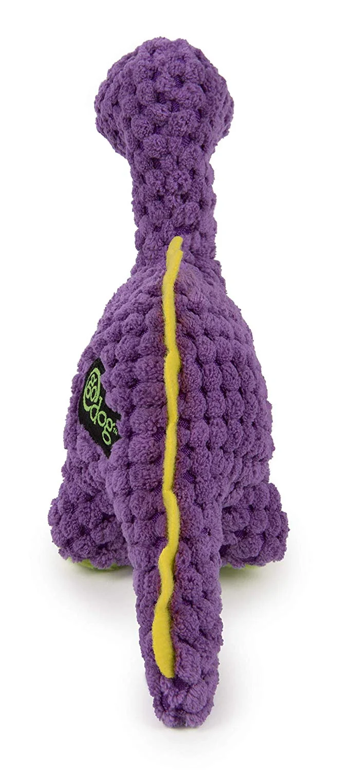 GoDog Dinos Bruto con tecnología de protección para masticar juguete para perro, Mini, morado