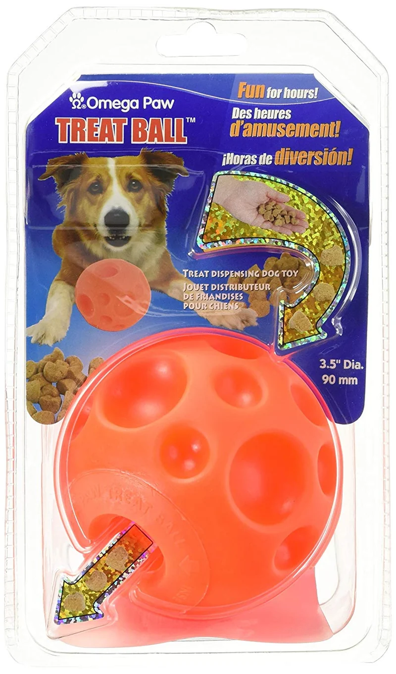 Bola dispensadora de golosinas para perros de Omega Paw