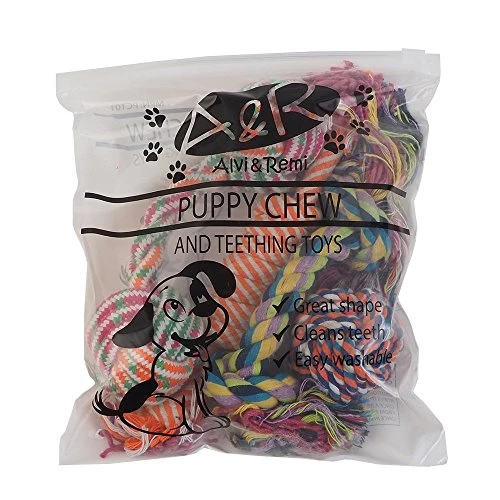Cuerda masticable de juguete para cachorro Set dental pequeño para perros pequeños y medianos