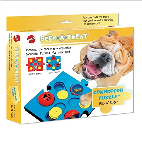 Ethical Pets Despachador de bocadillos para perros "Seek-a-Treat Flip 'N Slide"