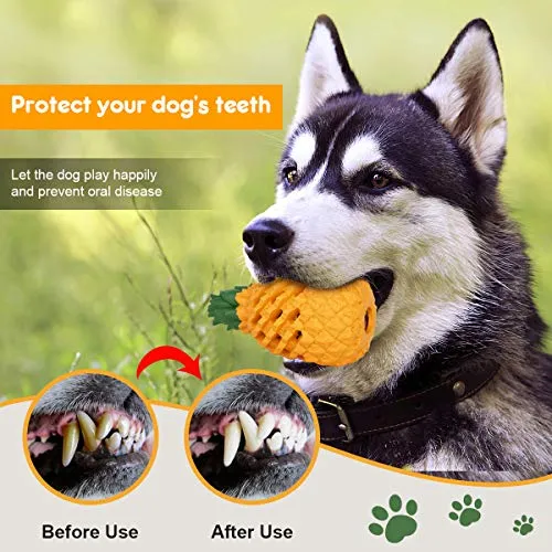 Juguetes para perros Fairwin ultraduraderos, para masticar agresivamente, de repuesto de por vida, resistentes a mordeduras indestructibles, juguetes para masticar para perros de tamaño mediano y grande, de grado alimenticio, no tóxico, juguete dental par