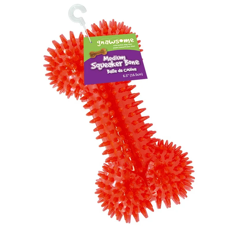 gnawsome mediano Chirriador hueso para perros