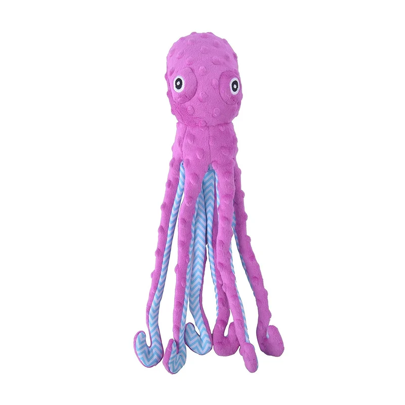 Expawlorer - Juguete de peluche para perros y gatos de tamaño pequeño a mediano, diseño de pulpo, 16.9 in
