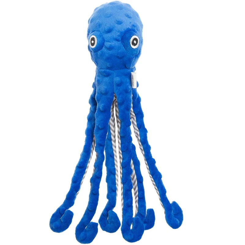 Expawlorer - Juguete de peluche para perros y gatos de tamaño pequeño a mediano, diseño de pulpo, 16.9 in