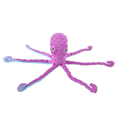 Expawlorer - Juguete de peluche para perros y gatos de tamaño pequeño a mediano, diseño de pulpo, 16.9 in