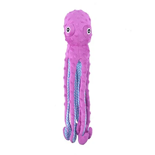 Expawlorer - Juguete de peluche para perros y gatos de tamaño pequeño a mediano, diseño de pulpo, 16.9 in