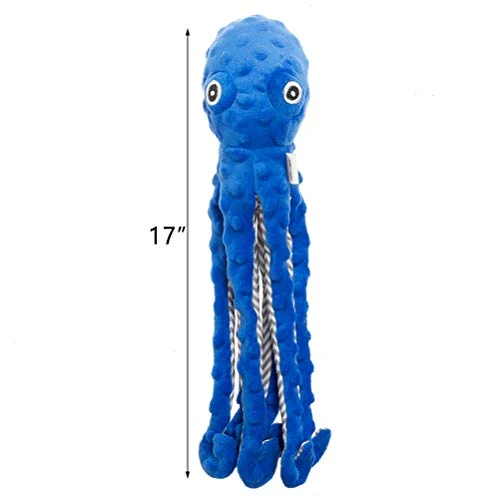 Expawlorer - Juguete de peluche para perros y gatos de tamaño pequeño a mediano, diseño de pulpo, 16.9 in