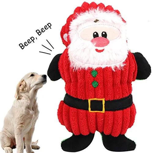 Legendog - Juguete de peluche para perro, juguete de Navidad para chirridos, paquete de 3 juguetes de Papá Noel, reno, muñeco de nieve, juguetes para mascotas pequeñas y medianas