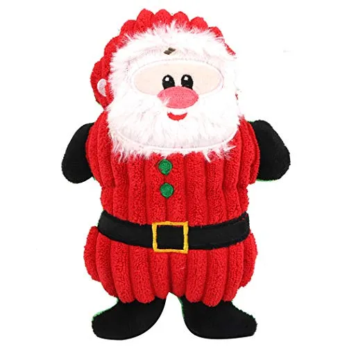 Legendog - Juguete de peluche para perro, juguete de Navidad para chirridos, paquete de 3 juguetes de Papá Noel, reno, muñeco de nieve, juguetes para mascotas pequeñas y medianas