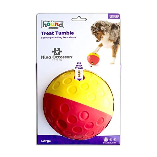 Outward Hound Nina Ottosson Treat Tumble Dispensing Brain and Exercise - Juego de ejercicios para perros