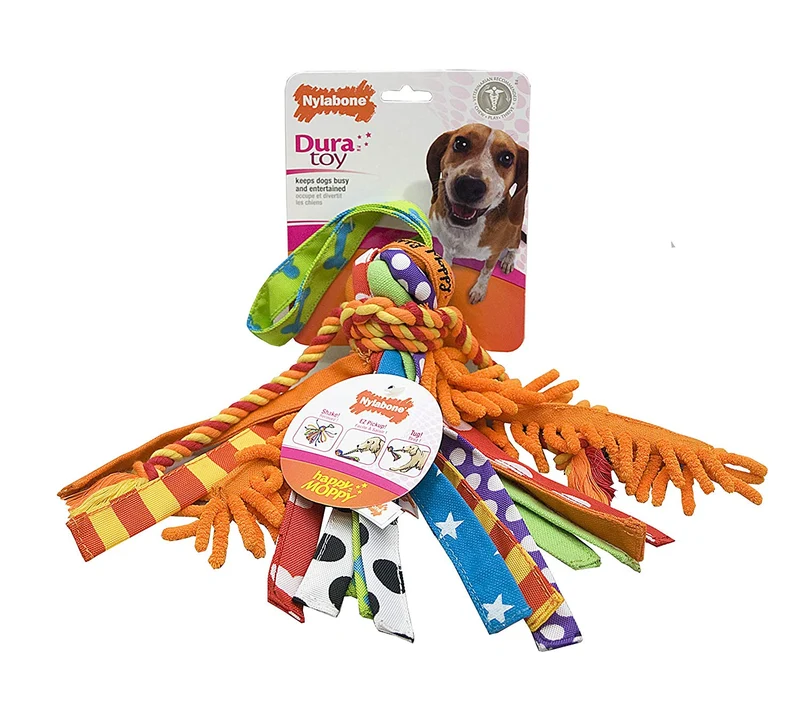 Nylabone Happy Moppy Juguete interactivo de perro para morder