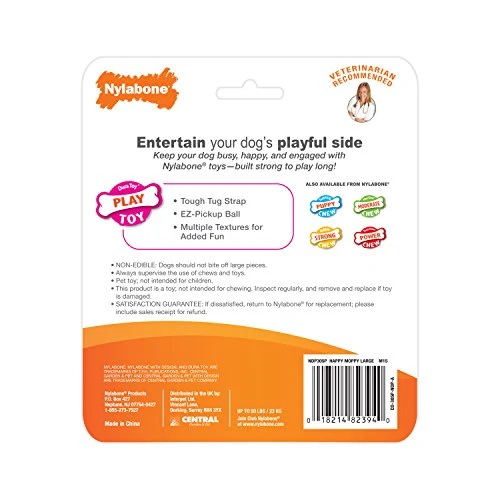 Nylabone Happy Moppy Juguete interactivo de perro para morder