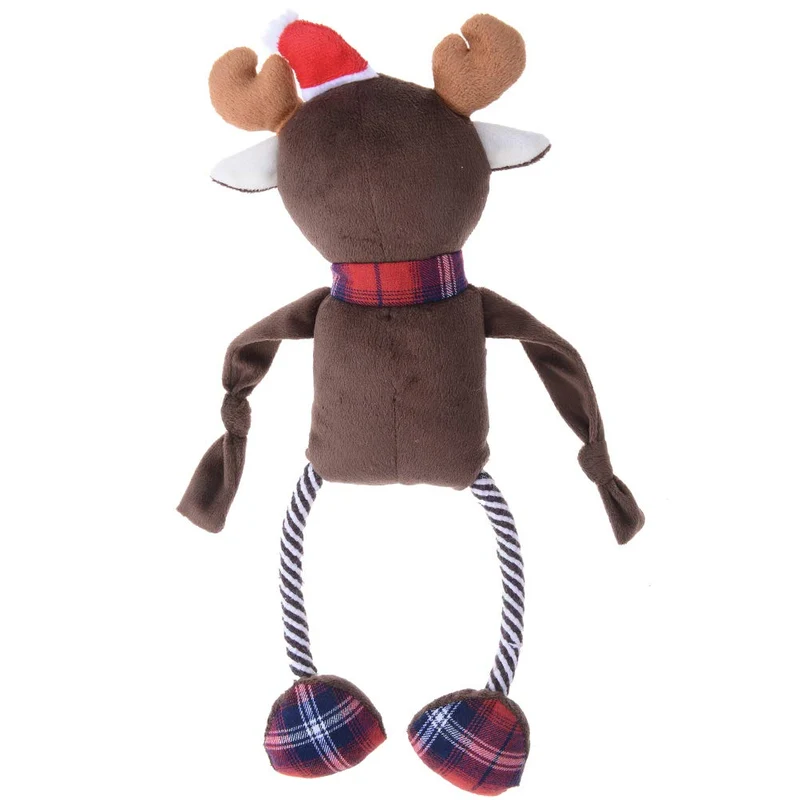 Juguetes de felpa para perros de Navidad Seneréal – Mejor juguete interactivo de masticar para mascotas jugando renos de 15.7 in