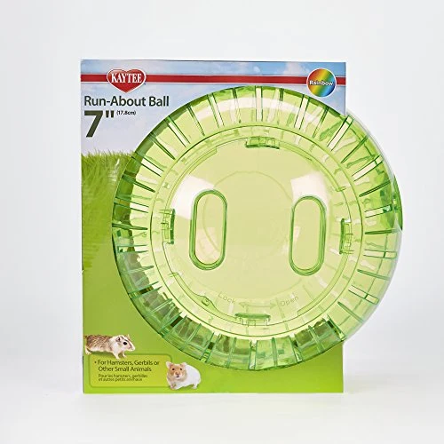 Kaytee Run-About - Pelota de fútbol (7.0 in), diseño de arcoíris