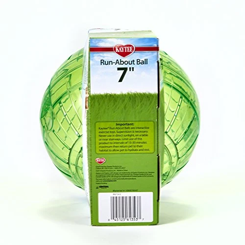 Kaytee Run-About - Pelota de fútbol (7.0 in), diseño de arcoíris