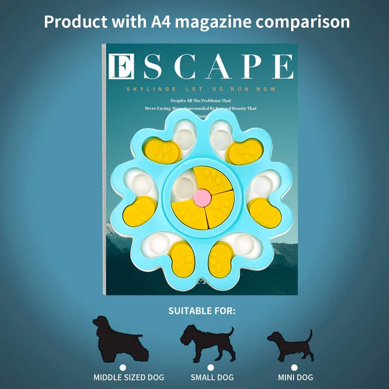 Juguetes de rompecabezas para perros inteligentes para principiantes, LC-dolida, dispensador de dulces para cachorros, juguetes interactivos para perros, mejora el coeficiente intelectual de tu perro, especialmente diseñado para entrenar golosinas
