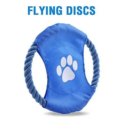 Petbobi Juguetes para perros Juguetes para dentición de perros, Juguetes para masticar mejor cachorro Juguetes de felpa para perro Juguetes para masticar Juguetes Squeaky Set de Cuerda con Bolas 6 piezas