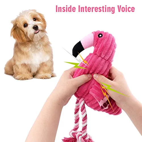 Petbobi Juguetes para perros Juguetes para dentición de perros, Juguetes para masticar mejor cachorro Juguetes de felpa para perro Juguetes para masticar Juguetes Squeaky Set de Cuerda con Bolas 6 piezas