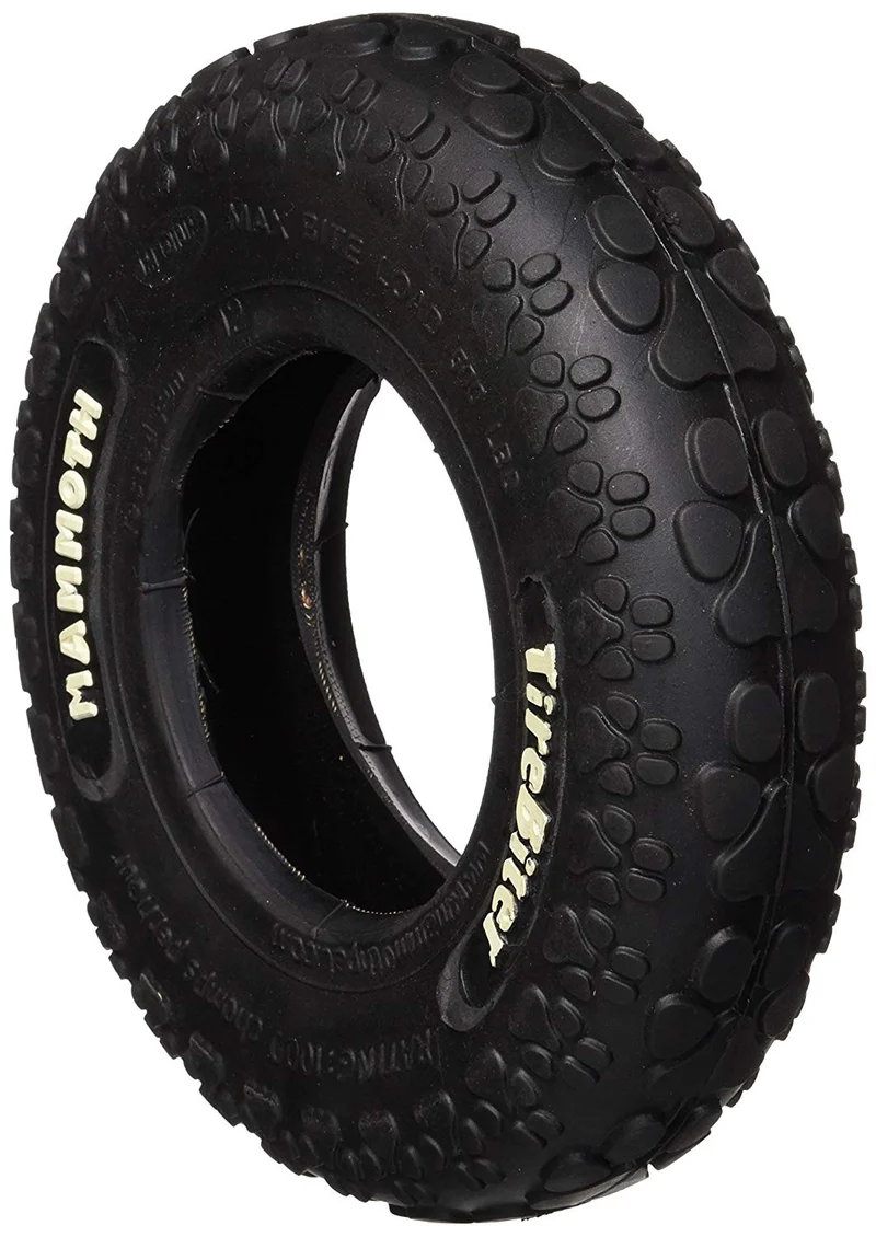 tirebiters Medium Chew Toy extra Strength, Negro, 20,3 cm)