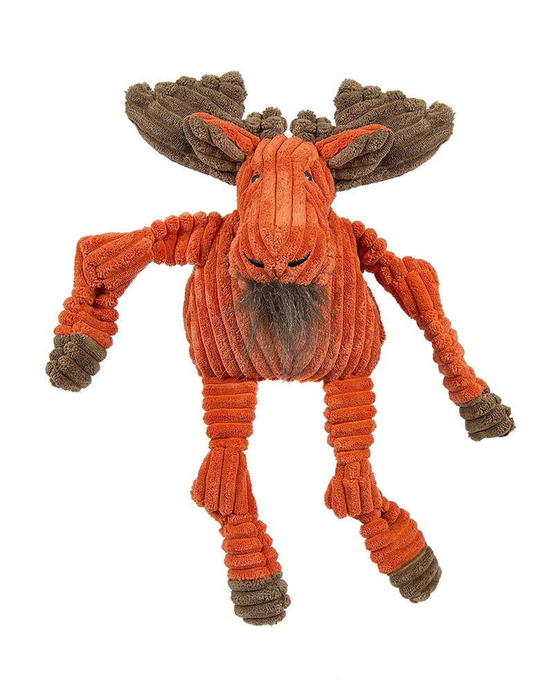 HuggleHounds - Juguete de peluche chirriante para perros con nudos para masticadores agresivos