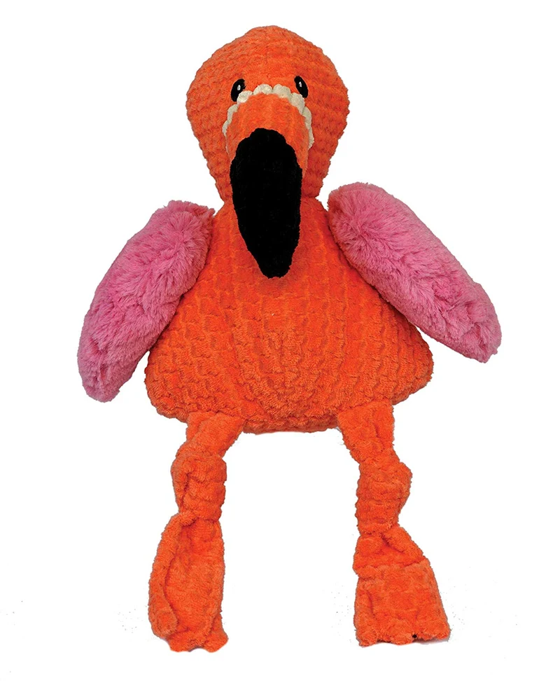HuggleHounds - Juguete de peluche chirriante para perros con nudos para masticadores agresivos