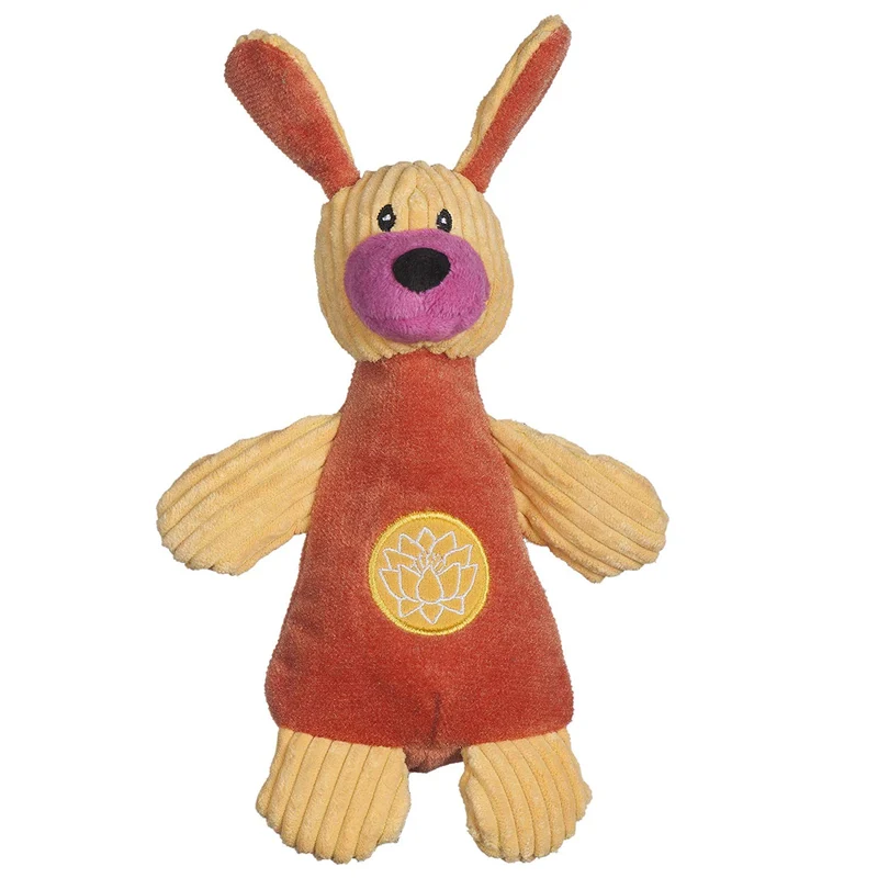 HuggleHounds - Juguete de peluche chirriante para perros con nudos para masticadores agresivos