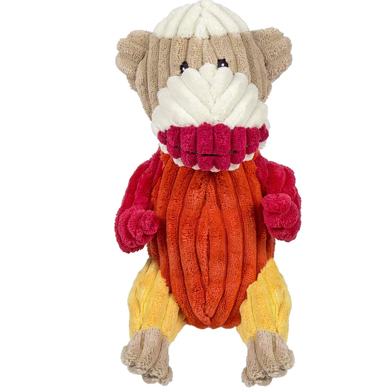 HuggleHounds - Juguete de peluche chirriante para perros con nudos para masticadores agresivos