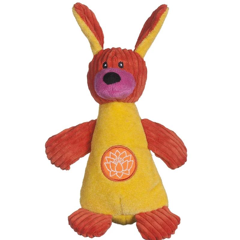 HuggleHounds - Juguete de peluche chirriante para perros con nudos para masticadores agresivos