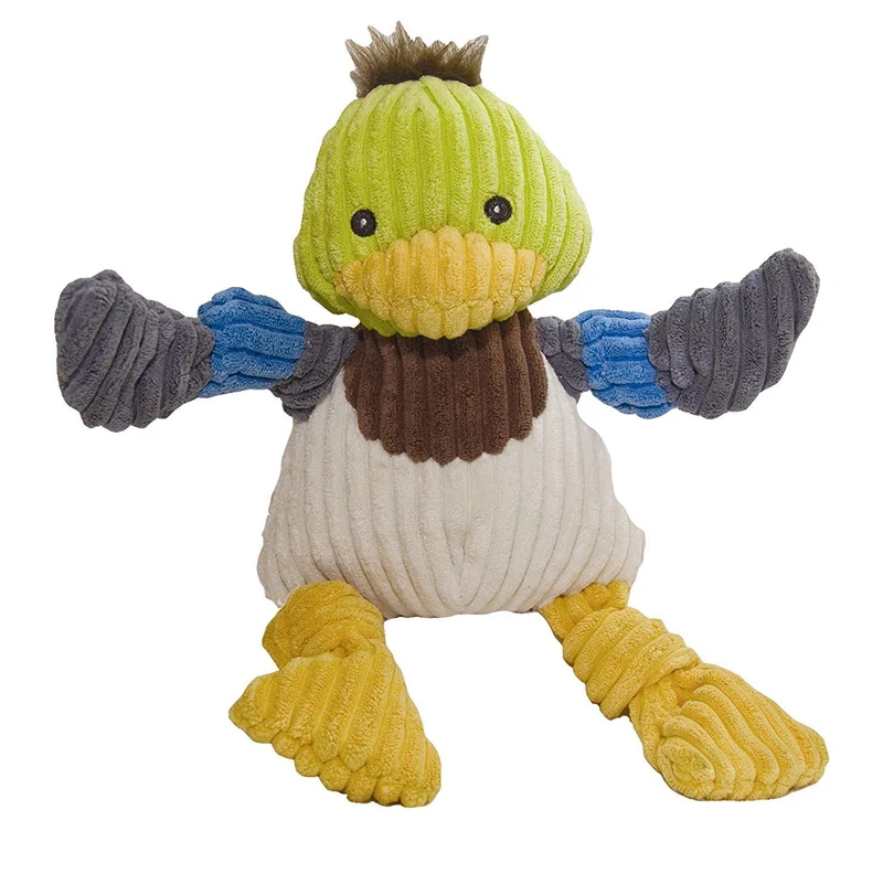 HuggleHounds - Juguete de peluche chirriante para perros con nudos para masticadores agresivos