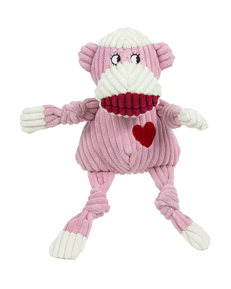 HuggleHounds - Juguete de peluche chirriante para perros con nudos para masticadores agresivos