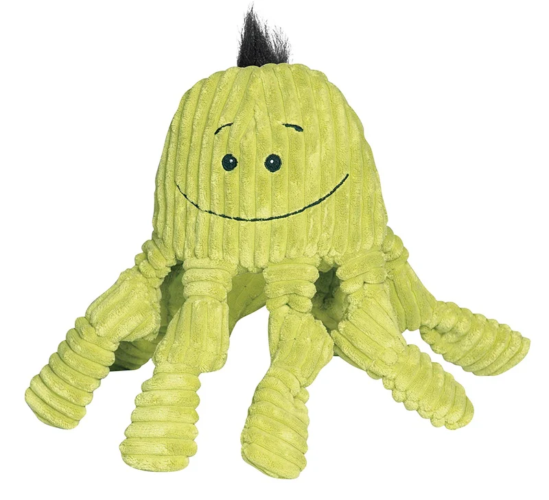 HuggleHounds - Juguete de peluche chirriante para perros con nudos para masticadores agresivos