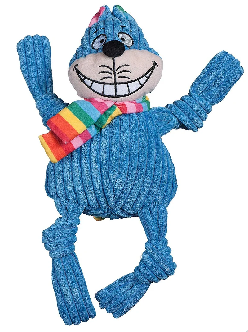 HuggleHounds - Juguete de peluche chirriante para perros con nudos para masticadores agresivos