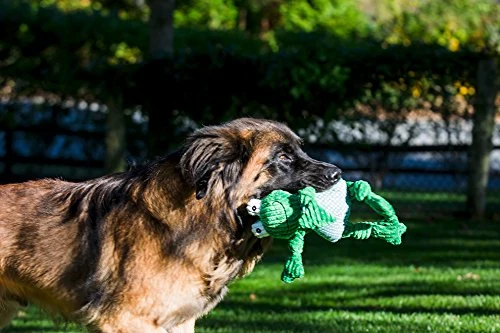 HuggleHounds - Juguete de peluche chirriante para perros con nudos para masticadores agresivos