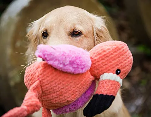 HuggleHounds - Juguete de peluche chirriante para perros con nudos para masticadores agresivos