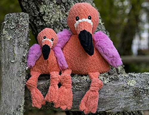 HuggleHounds - Juguete de peluche chirriante para perros con nudos para masticadores agresivos