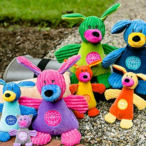 HuggleHounds - Juguete de peluche chirriante para perros con nudos para masticadores agresivos