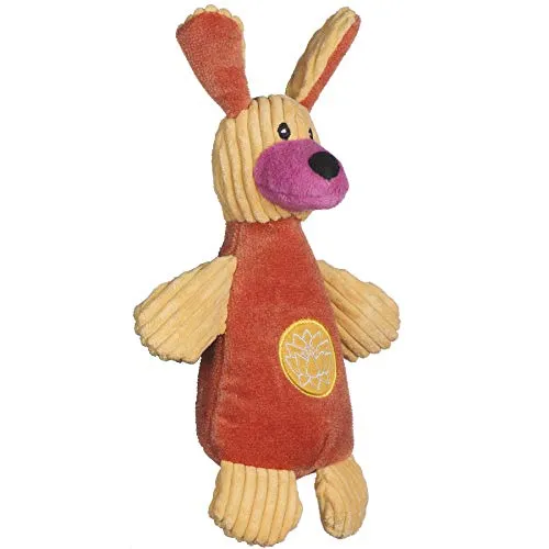 HuggleHounds - Juguete de peluche chirriante para perros con nudos para masticadores agresivos