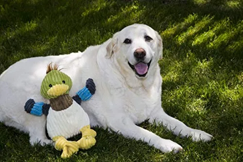 HuggleHounds - Juguete de peluche chirriante para perros con nudos para masticadores agresivos