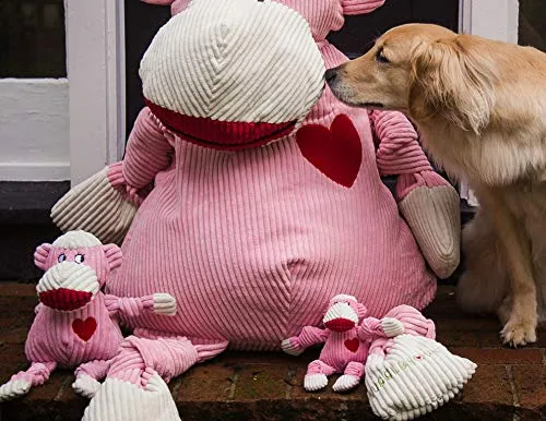 HuggleHounds - Juguete de peluche chirriante para perros con nudos para masticadores agresivos